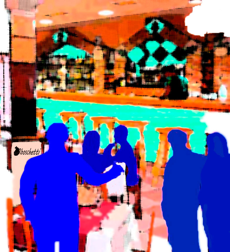 En el bar del hostal, un movimiento de Víctor demanda silencio