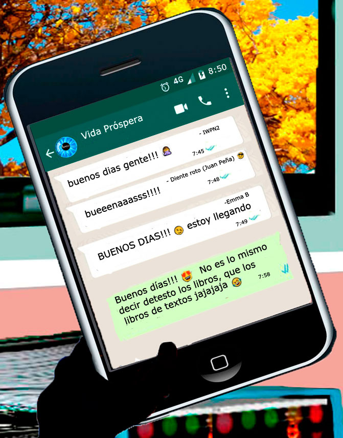 Saturnino Segundo, se atreve escribir en el Chat del grupo Vida próspera