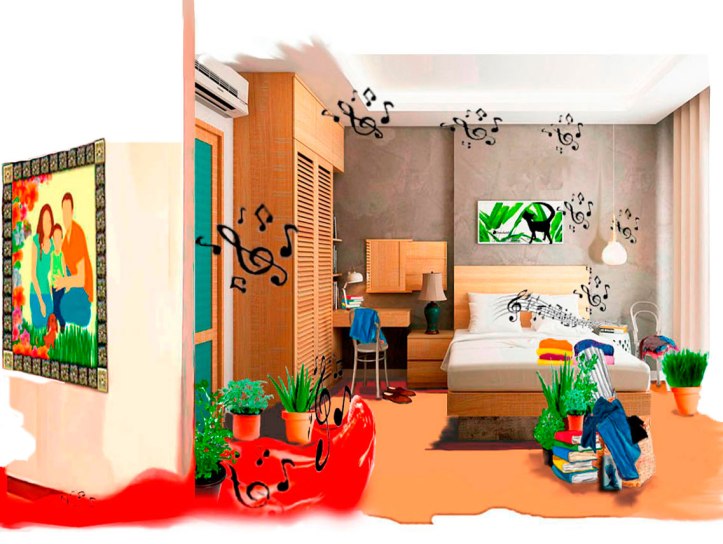 Voces alzadas en discusiones se colaron por las paredes de la habitación de la casa de los padres de Saturnino Segundo, que responde con música