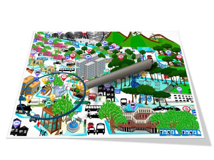 Mapa de la ciudad ficticia de Agnus, Callejero.