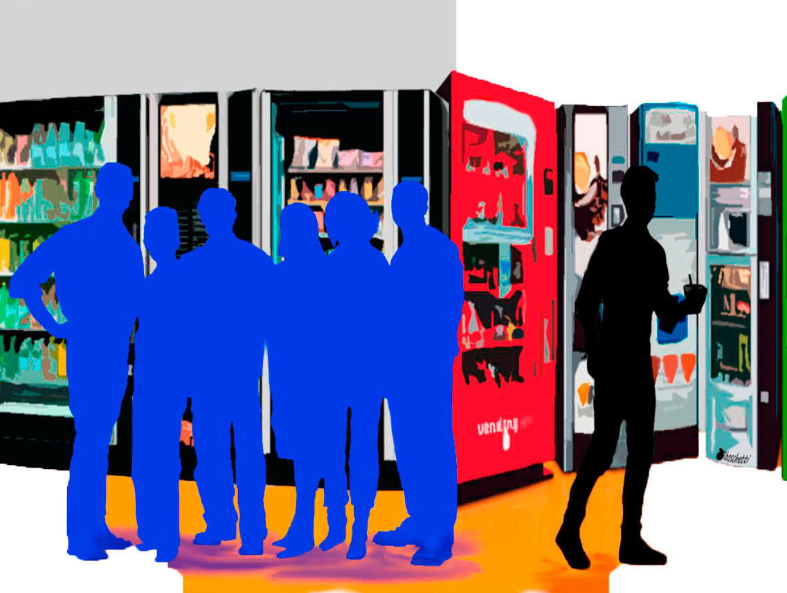 Saturnino Segundo (silueta) se escapa de los cafés pre-jornada